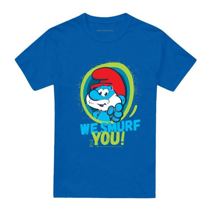 Front - The Smurfs Unisex Adult We Smurf You! Papa Smurf T-Shirt