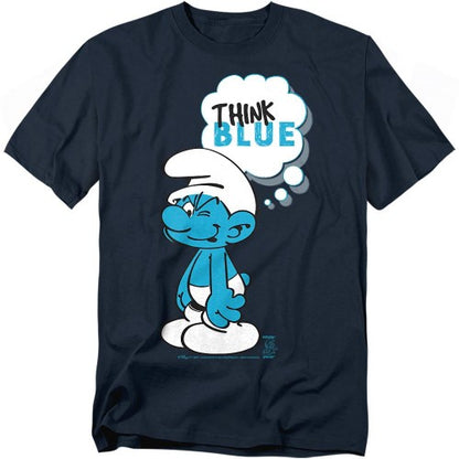 Front - The Smurfs Unisex Adult Think Blue T-Shirt