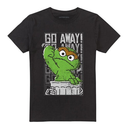 Front - Sesame Street Unisex Adult Go Away T-Shirt