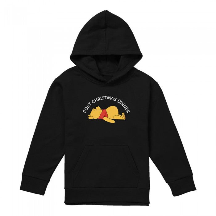 Front - Winnie the Pooh Childrens/Kids Christmas Dinner Heather Hoodie