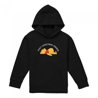 Front - Winnie the Pooh Childrens/Kids Christmas Dinner Heather Hoodie