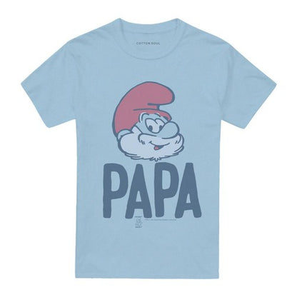 Front - The Smurfs Unisex Adult Papa Smurf T-Shirt