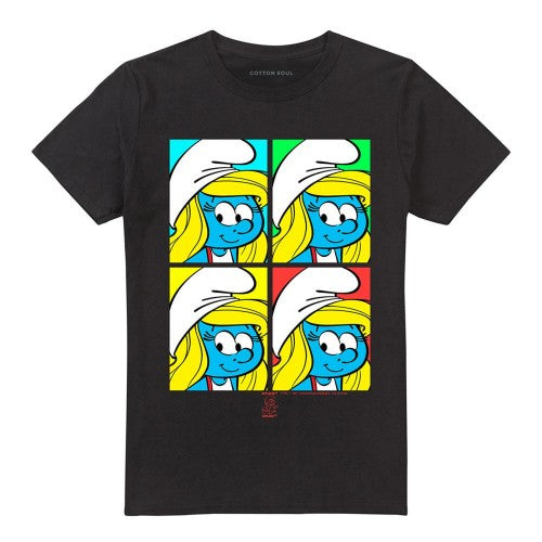 Front - The Smurfs Unisex Adult Tiles T-Shirt