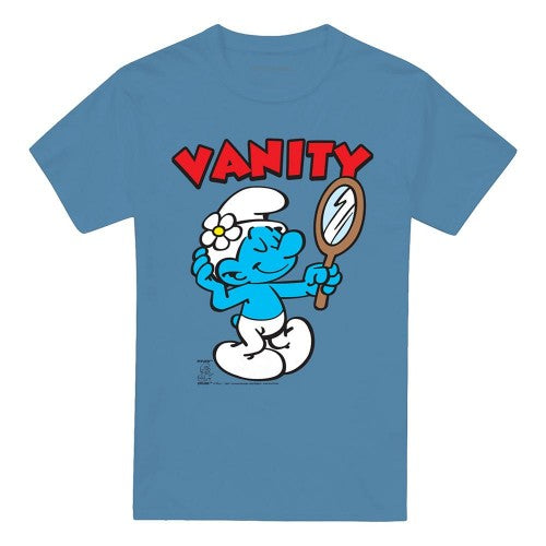 Front - The Smurfs Unisex Adult Vanity Smurf T-Shirt