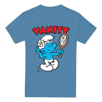 Front - The Smurfs Unisex Adult Vanity Smurf T-Shirt