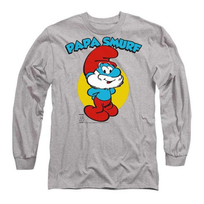 Front - The Smurfs Mens Papa Smurf Long-Sleeved T-Shirt