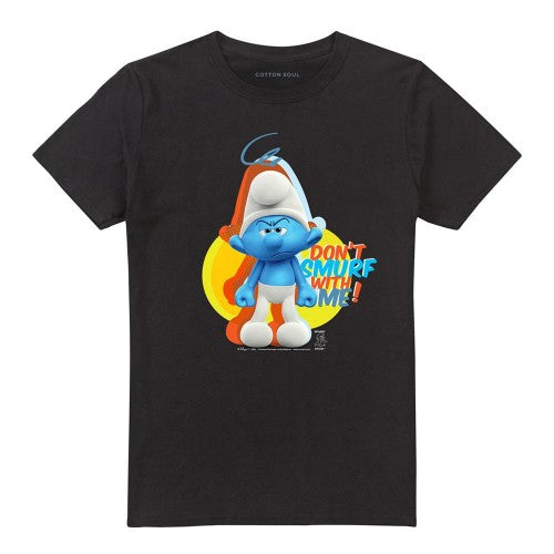 Front - The Smurfs Unisex Adult Don´t Smurf with Me Grouchy Smurf T-Shirt