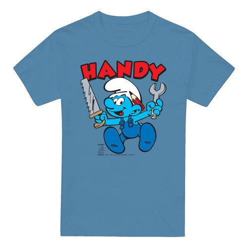 Front - The Smurfs Unisex Adult Handy Smurf T-Shirt