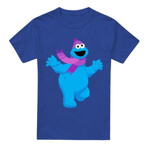 Front - Sesame Street Unisex Adult Furry Friends Forever! Cookie Monster T-Shirt