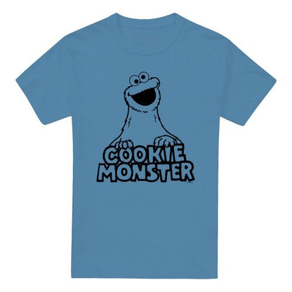 Front - Sesame Street Unisex Adult Cookie Monster Vintage T-Shirt