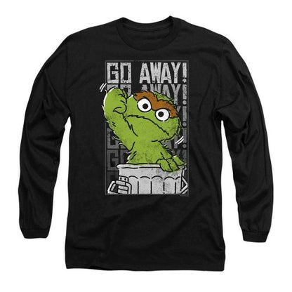 Front - Sesame Street Unisex Adult Go Away Long-Sleeved T-Shirt