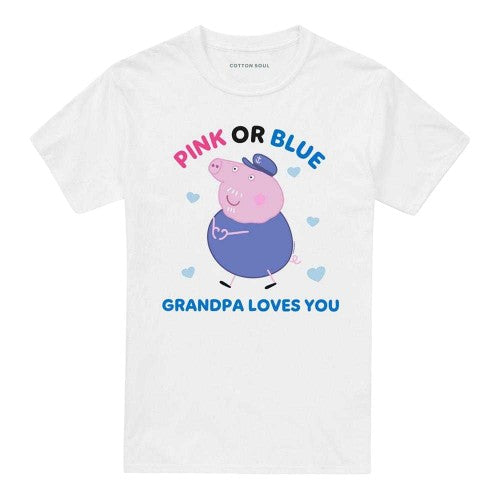 Front - Peppa Pig Unisex Adult Pink Or Blue Grandma Pig Loves You T-Shirt