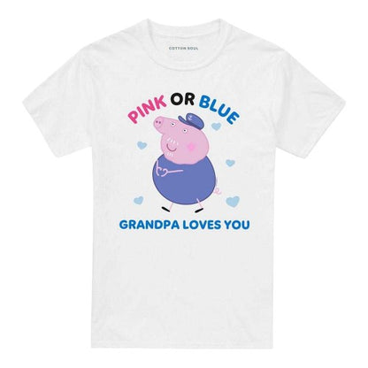 Front - Peppa Pig Unisex Adult Pink Or Blue Grandma Pig Loves You T-Shirt