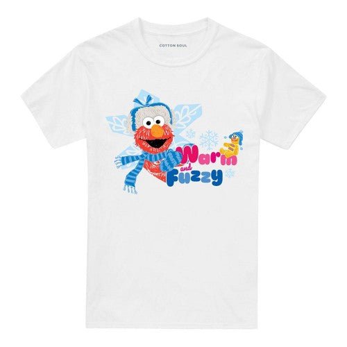 Front - Sesame Street Unisex Adult Warm And Fuzzy Holiday T-Shirt