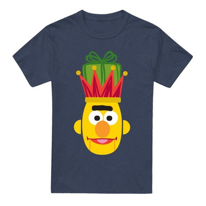 Front - Sesame Street Unisex Adult Bert Nutcracker Christmas T-Shirt