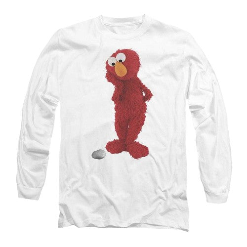 Front - Sesame Street Unisex Adult Existential Elmo Long-Sleeved T-Shirt