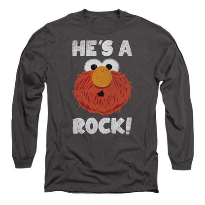 Front - Sesame Street Unisex Adult He´s A Rock Long-Sleeved T-Shirt