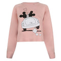 Front - Disney Womens/Ladies Mickey & Minnie Mouse Crop Sweatshirt