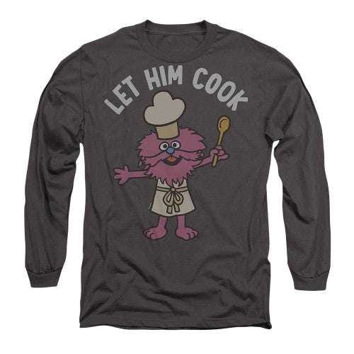 Front - Sesame Street Unisex Adult Let Him Cook Long-Sleeved T-Shirt