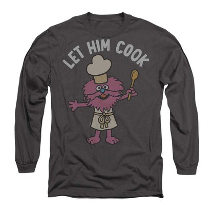 Front - Sesame Street Unisex Adult Let Him Cook Long-Sleeved T-Shirt