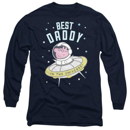 Front - Peppa Pig Unisex Adult Best Daddy Long-Sleeved T-Shirt