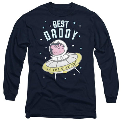 Front - Peppa Pig Unisex Adult Best Daddy Long-Sleeved T-Shirt