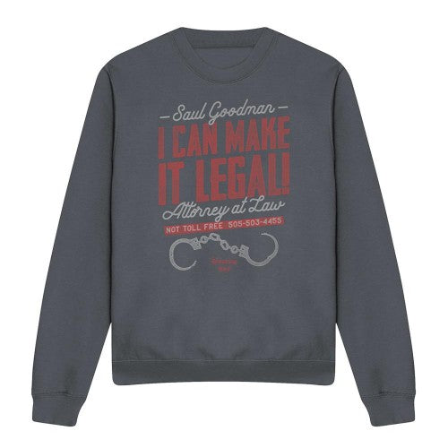 Front - Breaking Bad Unisex Adult Make It Legal Sweatshirt