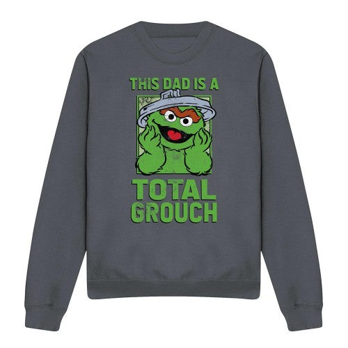 Front - Sesame Street Unisex Adult This Dad Is A Total Oscar The Grouch Sweatshirt