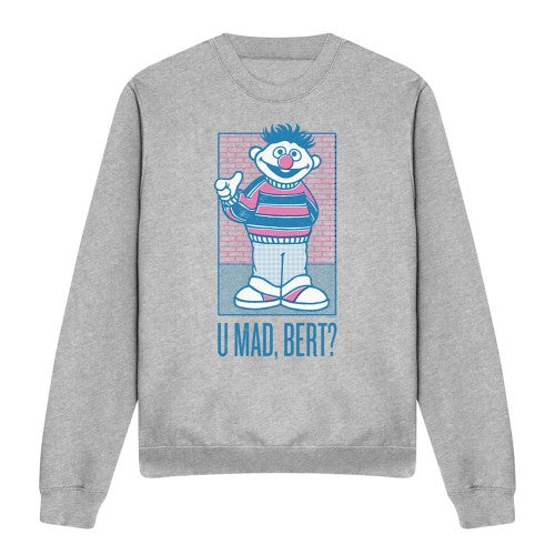 Front - Sesame Street Unisex Adult U Mad Bert? Ernie Sweatshirt
