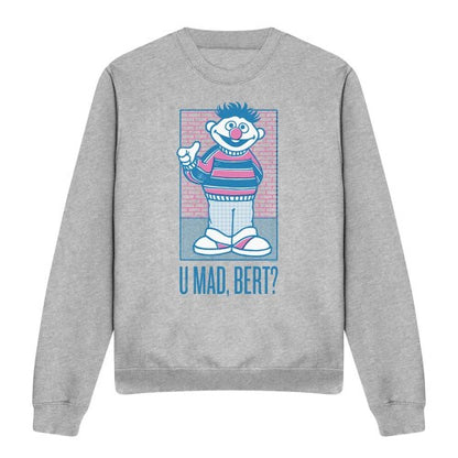 Front - Sesame Street Unisex Adult U Mad Bert? Ernie Sweatshirt