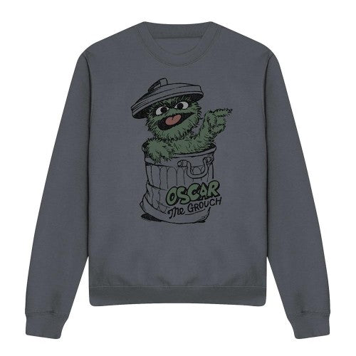 Front - Sesame Street Unisex Adult Oscar The Grouch Sweatshirt