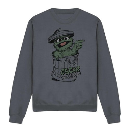 Front - Sesame Street Unisex Adult Oscar The Grouch Sweatshirt