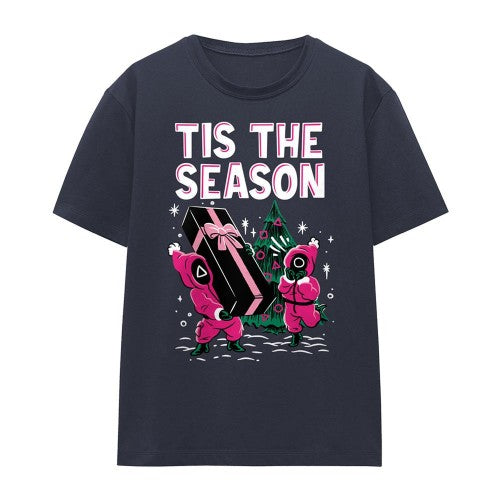 Front - Squid Game Womens/Ladies Tis The Season Christmas T-Shirt