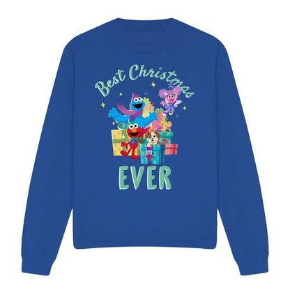 Front - Sesame Street Unisex Adult Best Christmas Ever Characters Sweatshirt