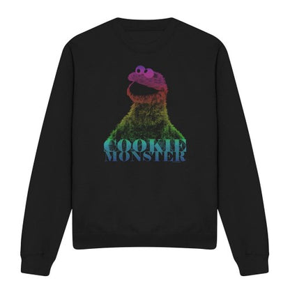 Front - Sesame Street Unisex Adult Cm Halftone Cookie Monster Sweatshirt