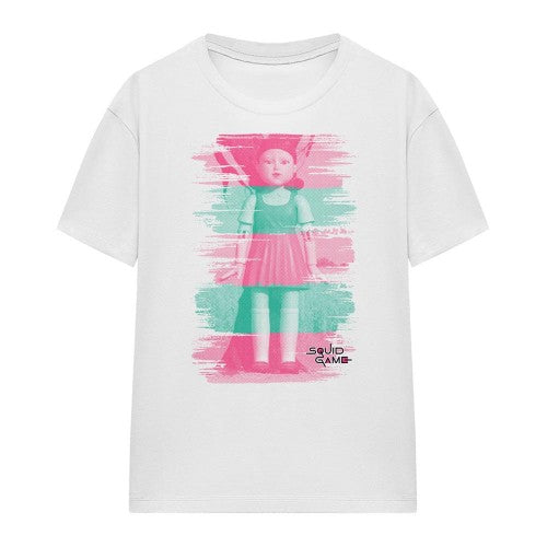 Front - Squid Game Womens/Ladies Red Light Green Light Young Hee T-Shirt