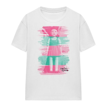 Front - Squid Game Womens/Ladies Red Light Green Light Young Hee T-Shirt