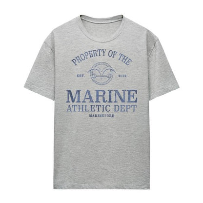 Front - One Piece Womens/Ladies Marine Athletic Dept Heather T-Shirt
