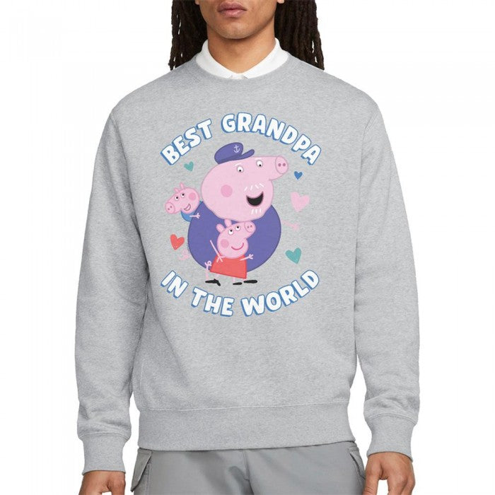 Front - Peppa Pig Unisex Adult Best Grandpa In The World Sweatshirt