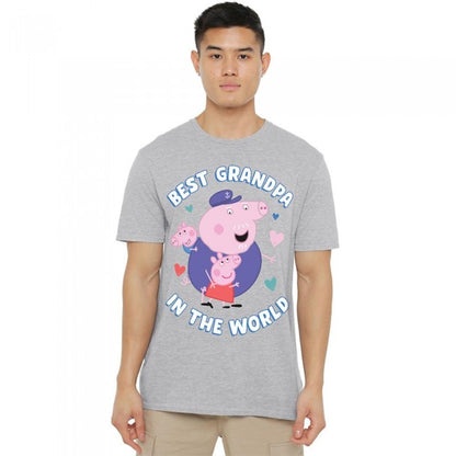 Front - Peppa Pig Unisex Adult Best Grandpa In The World T-Shirt