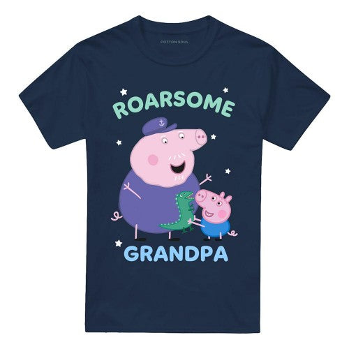 Front - Peppa Pig Unisex Adult Roarsome Grandpa Pig T-Shirt