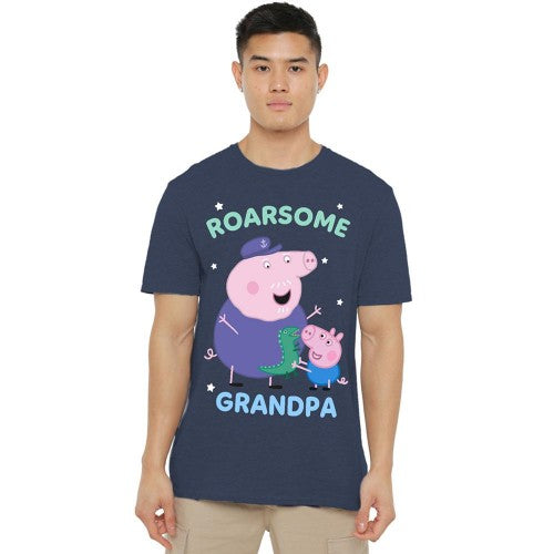 Front - Peppa Pig Unisex Adult Roarsome Grandpa Pig T-Shirt
