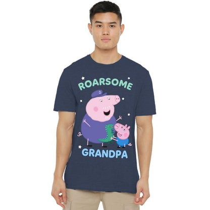 Front - Peppa Pig Unisex Adult Roarsome Grandpa Pig T-Shirt