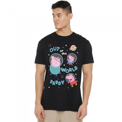 Front - Peppa Pig Unisex Adult Out Of This World Daddy Pig T-Shirt