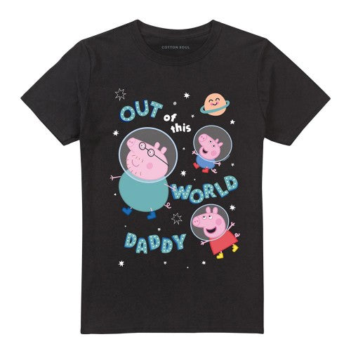 Front - Peppa Pig Unisex Adult Out Of This World Daddy Pig T-Shirt