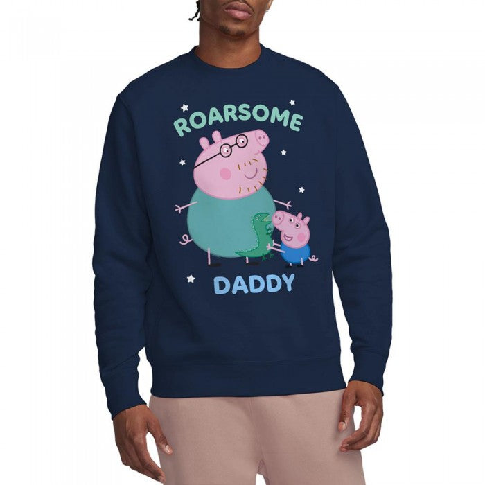Front - Peppa Pig Unisex Adult Roarsome Daddy Sweatshirt