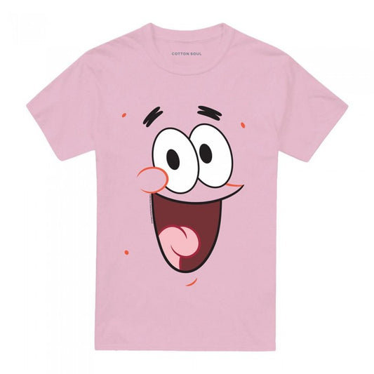 Front - SpongeBob SquarePants Unisex Adult Patrick Star Smile T-Shirt