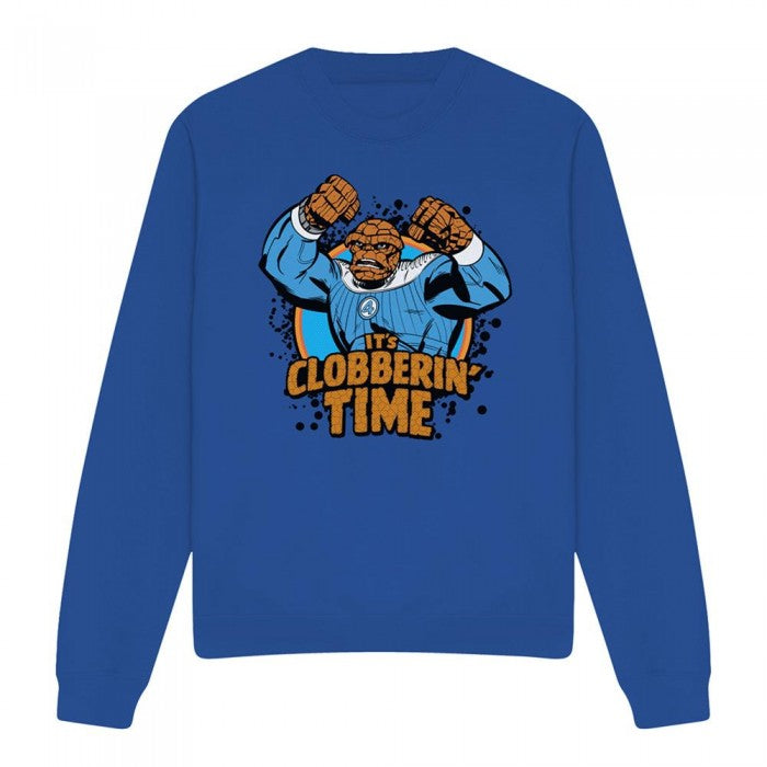 Front - Fantastic Four Unisex Adult Clobberin´ Time Thing Sweatshirt