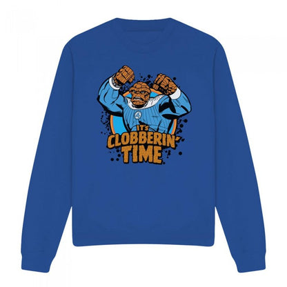 Front - Fantastic Four Unisex Adult Clobberin´ Time Thing Sweatshirt