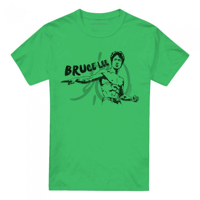Front - Bruce Lee Unisex Adult Portrait T-Shirt